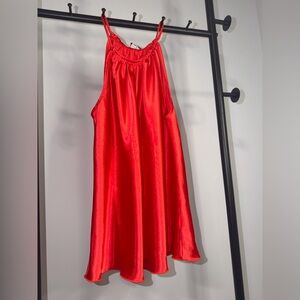 ❤️ Tash + Sophie Red Satin Tank Top | Silky Drape | Size XS ❤️